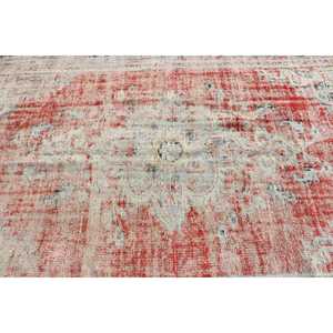 Tapis turc vintage, tapis de 5,4 x 8 pieds, grand tapis camouflage rouge - Product Image 5
