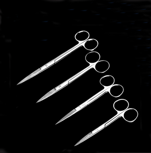 Ciseaux droits en acier inoxydable dentaire chirurgical médical 12.5cm manuel léger de haute qualité - Product Image 4