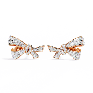 Pendientes geométricos de oro de 14 quilates con diamante cultivado en laboratorio (oro rosa, blanco y amarillo) - Product Image 6