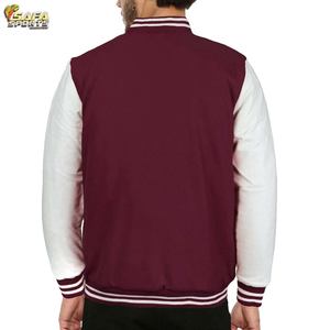 แจ็คเก็ตเบสบอลพิมพ์ลายโลโก้ที่กำหนดเองเสื้อแจ็คเก็ตแนวสตรีทเสื้อกีฬาลำลองตัวยาวแบบเรียบง่ายปกตั้งเคลือบแบบบาง - Product Image 2