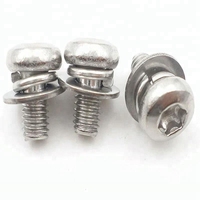 Jeu de vis 3 pièces à tête cylindrique Torx en acier inoxydable 316 de qualité supérieure GB2672 Rondelles plates et à ressort Vis résistante à la corrosion