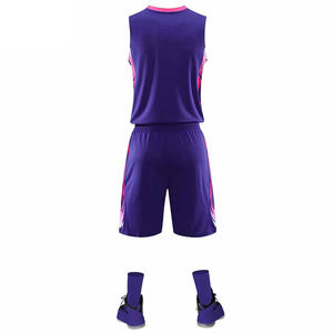 Uniformes de basket-ball pour jeunes Menes sublimés par équipe sportive vêtements de sport survêtements universitaires vierges respirants personnalisés - Product Image 3