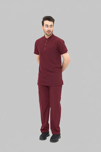 Ensemble de vêtements de travail pour infirmiers, hommes et femmes, extensible dans 4 directions, uniforme médical, coupe athlétique, respirant, vêtements de travail pour hôpital - Product Image 6