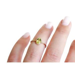Bague femme péridot naturel pierre précieuse août pierre de naissance fiançailles mariage anniversaire bijoux faits à la main 925 bague en argent Sterling - Product Image 1