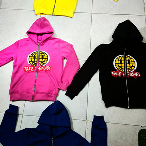 Ventes en gros de sweats à capuche unisexes de haute qualité, écologiques, avec logo brodé personnalisé, 430 GSM, sweats à capuche avec fermeture éclair pour la saison hivernale 2026 - Product Image 3