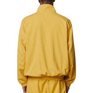 Healy Yellow Stand Zipper Windbreaker 100% Nylon Custom Logo Unisex Sport Outfit Workout Tracksuit Long Sleeve Top with Pocket - Product Image 3