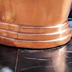 Baignoire autoportante moderne en cuivre faite à la main avec finition patinée Baignoire de trempage extérieure de luxe pour salle de bain - Product Image 5