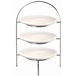 Support à gâteau en métal de luxe pour événements, fêtes d'anniversaire et célébrations, finition nickelée, utilisation multifonctionnelle - Product Image 5