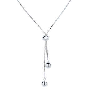 Collana a catena Y-Box placcata oro 14K e oro rosa con diamante a forma di sfera, stile religioso di tendenza per matrimoni - Product Image 1