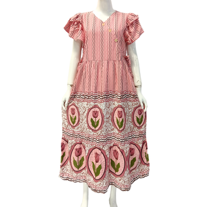Robe midi décontractée pour femme en rayonne, de haute qualité et confortable à porter au quotidien - Product Image 4