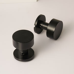 Оптовая продажа, матовый черный бесшумный интерьер гостиной, круглые замки, фурнитура для спальни, ванных комнат, дверной замок, ручка ручки - Product Image 5