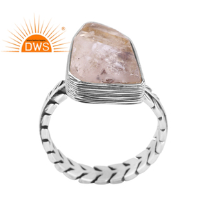 Hot Selling Oxidized 925 <b>Sterling</b> <b>Silver</b> Natural Herkimer Diamond <b>Set</b> Statement Band <b>Ring</b> Custom Jewelry Manufacturer - Product Image 1