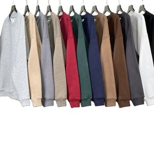 Sudadera de Cuello Redondo de Algodón Grueso de 350 g/m², Diseño Nuevo, Corte Regular, Franela, Impermeable, Transpirable, Unisex, Hombros Caídos, Personalizable - Product Image 1