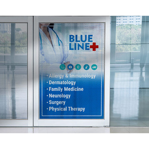 Pegatina perforada póster gráficos personalizados UV Die Cutt One Way Vision ventana vidrio Calcomanía <span class=keywords><strong>para</strong></span> promoción Shopfront - Product Image 2