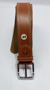 Ceinture en cuir véritable avec boucle à ardillon en alliage, légère et écologique, en cuir de vache - Product Image 2