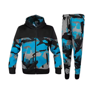 High Quality Blue <b>Black</b> Solid Breathable Athletic Hoodie <b>Joggers</b> Printed Rhinestone Techniques Polyester/Cotton for Ultimate - Product Image 1