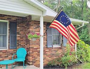 Drapeau Betsy Ross 4x6 pieds, teinté au thé, vintage, drapeaux américains, 250e anniversaire, imperméable, robuste, pour extérieur, brodé, 13 étoiles - Product Image 6