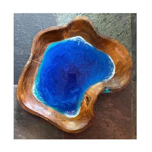 Bol décoratif en résine écologique fait à la main Surface lisse brillante Design moderne et élégant pour les collations aux fruits Décoration de la maison Fête - Product Image 2