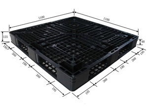 พาเลทพลาสติกสีน้ำเงินทนทาน 4 ทิศทาง แบบสองหน้า สำหรับขนส่งสินค้า - Product Image 3