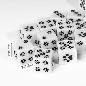 <span class=keywords><strong>Dés</strong></span> en acrylique personnalisables de 16 mm, adaptés aux jeux de rôle sur table, <span class=keywords><strong>dés</strong></span> noirs et blancs D6, <span class=keywords><strong>dés</strong></span> de jeu - Product Image 3