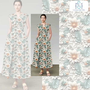 Faire sur commande Tissu popeline rayonne d'impression numérique pour femmes - Product Image 1