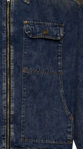 Veste en jean surdimensionnée à capuche de haute qualité OEM 2025, style streetwear, logo sur le devant en toile, 100% coton, vestes pour hommes - Product Image 6