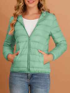 Haute qualité femmes hiver mode chaud à capuche léger à manches longues vers le bas compressible doudoune - Product Image 4