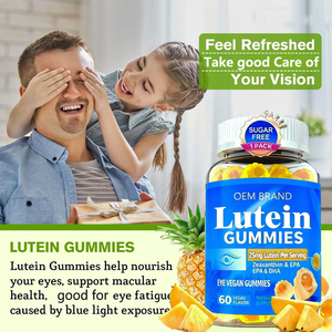 Vitadiscovery özel şekersiz 25mg Lutein Gummies yetişkinler iç<span class=keywords><strong>in</strong></span> Zeaxanthin Vegan vitaminleri Gummies genel gözler sağlık desteği - Product Image 6