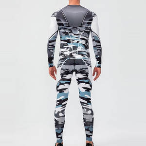 Ensemble deux pièces de la meilleure qualité costumes de compression en coton et polyester grande taille motif solide écologique bas quantité minimale de commande - Product Image 3