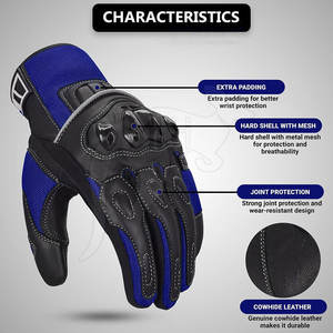 Guantes de moto de diseño recién llegados, guantes de moto auténticos, guantes de moto transpirables de piel de vaca - Product Image 2