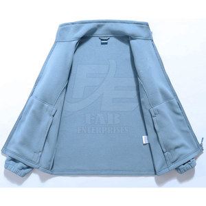 Customized High Quality <b>Fleece</b> Zipper <b>Jacket</b> Men's Finished OEM Service Breathable Eco-Friendly Hooded Casual Winter Design - Product Image 3