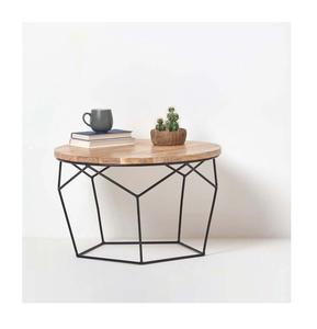 Table basse en bois de manguier naturel au design moderne, cadre en métal, décoration d'intérieur, exportateur en gros - Product Image 2