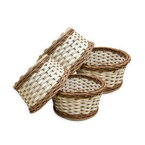 PRODUCTO SUPERIOR Premium 100% Cestas artesanales de ratán vietnamita natural para la organización de la cocina Perfectas para las necesidades de almacenamiento de alimentos - Product Image 1