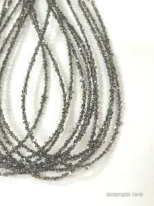 Cuentas de Cuarzo Herkimar con Recubrimiento de Diamante, Color Gris Oscuro Natural, Calidad AAA, Tamaño 2-3 mm - Product Image 3