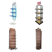 Revêtement de sol pour canettes bouteille de boisson personnalisé Support pop-up pour aliments Présentoir de magasin moderne pour plancher de produits en bois et métal de supermarché au détail