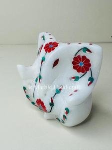 รูปปั้นพระพิฆเนศจีทำด้วยมือหินอ่อนสีขาวธรรมชาติบริสุทธิ์ของตกแต่งบ้านที่สวยงามสำหรับงานฝีมือเรซินเรือรบ - Product Image 6