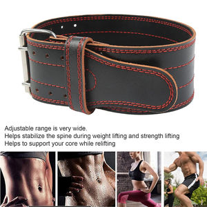 Cinturón de levantamiento de pesas de cuero impermeable a granel, gran oferta, bajo MOQ, servicio OEM, cinturones duraderos de levantamiento de pesas Unisex - Product Image 3