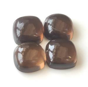 Vente en gros de cabochon coussin en quartz fumé naturel 4mm-40mm dos plat en vrac pierre précieuse marron fabrication de bijoux jeu de couleur - Product Image 5