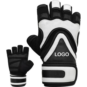 Guantes de fitness de cuero de medio dedo personalizables Equipo deportivo de gimnasio resistente de alta calidad Equipo de levantamiento de pesas duradero - Product Image 6