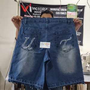 Shorts de Mezclilla Desgastados de Estilo Urbano, Tendencia Verano 2024, Transpirables, Diseño Popular para Adultos, Algodón, Corte Recto, Estilo Moderno para Hombre - Product Image 6