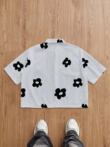 Camiseta Moderna de Verano para Hombre, Estilo Urbano Juvenil, Estampado Gráfico, Holgada, Informal, de Manga Corta, Venta al Por Mayor - Product Image 2