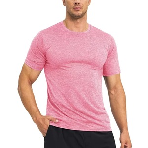 Camiseta de algodón 100% de alta calidad para hombre, venta al por mayor, tela de punto transpirable de manga corta clásica recortada de talla grande - Product Image 3