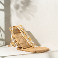 Chaise de plage en rotin portable d'été, chaises pliables pour enfants et adultes, vente en gros