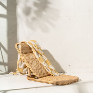 Summer Sea Outgoing <b>Portable</b> Rattan <b>Beach</b> <b>Chair</b> Foldable <b>Chairs</b> for Kids and Adults Wholesale - Product Image 2