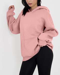 เสื้อฮู้ดผู้หญิงแขนทรงปีกค้างคาว ไหล่ตก สไตล์สตรีทแวร์ลำลอง ถักนิตคุณภาพสูงสำหรับฤดูหนาว - Product Image 3