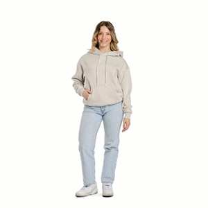 Venta al por mayor de alta calidad lavado con ácido de las mujeres en relieve Puff estampado Crop Top Sudadera con capucha estilo deportivo Sudadera con capucha cuello personalizable - Product Image 1