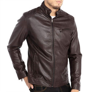 Men's Leather Jacket for Biker <b>Distressed</b> Genuine <b>Top</b> Quality Material Wholesale Price Causal Leather Jackets - Product Image 1
