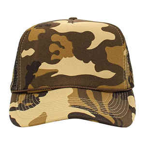 Casquette de camionneur unisexe réglable respirante en coton style 5 panneaux sportive de plein air quatre saisons à fermeture à pression - Product Image 4