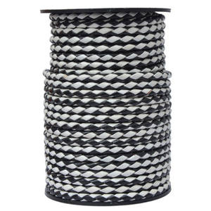 Offre Spéciale gros véritable cordon en cuir tressé Bolo rond 3mm 4mm 5mm pour bijoux, accessoires, artisanat et bricolage fancycordsindia - Product Image 3