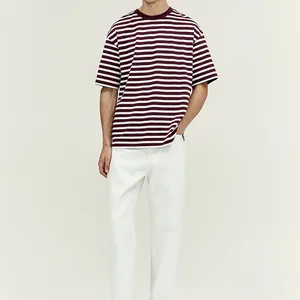 T-shirts surdimensionnés pour hommes en coton de couleur unie à manches courtes, décontractés, amples, de grande qualité, personnalisés, avec le meilleur design - Product Image 1